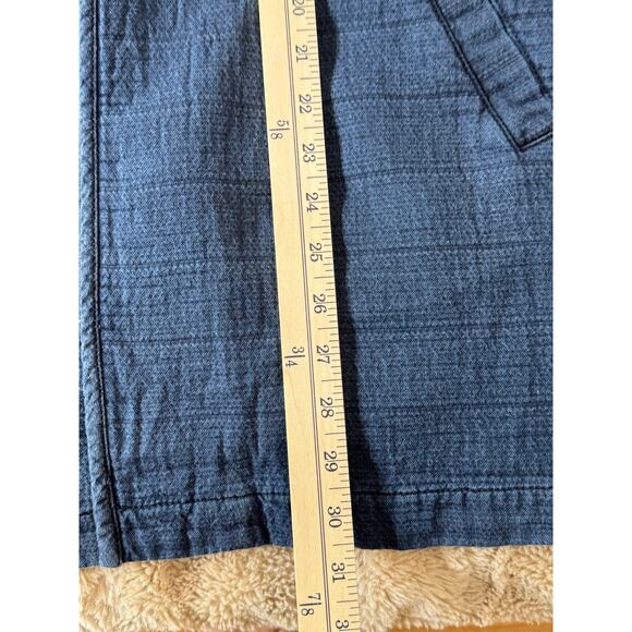 Eileen Fisher Navy Blue Cotton Jacket Long Blazer Size M Lightweight Coat M - Picture 10 of 10